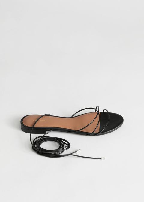 Leather Lace Up Sandals from And Other 