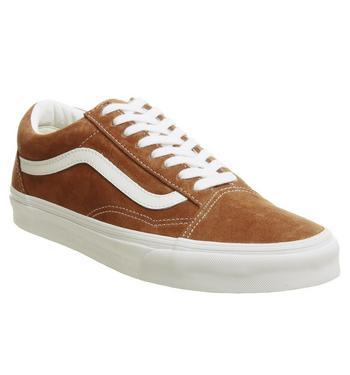 white vans with brown leather