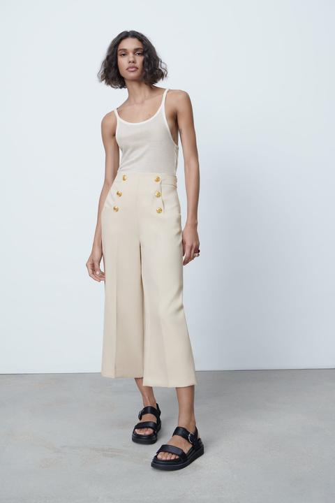 Pantalón Culotte de Zara en Buttons