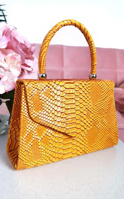 croc print handbag