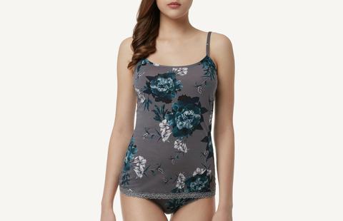 Top Floreale In Cotone Modern Romantic