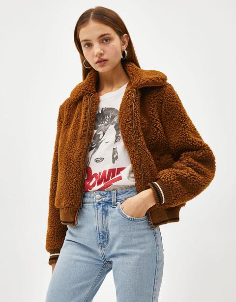Jacke Aus Lammfellimitat