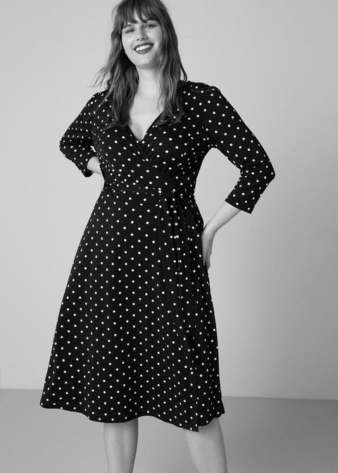 Vestido Cruzado Lunares