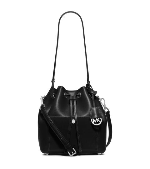 Greenwich Medium Saffiano Leather Bucket Bag