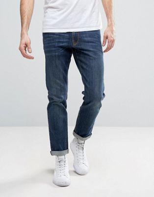 Asos - Jeans Slim Elasticizzati Lavaggio Blu Scuro - Blu