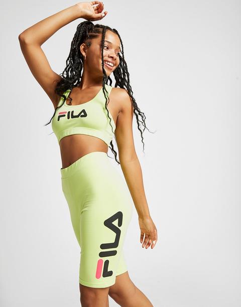 Fila Logo Cycle Shorts - Green - Womens