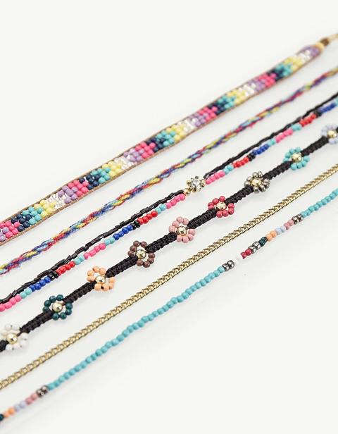 Set 6 Chockers Beads Finas