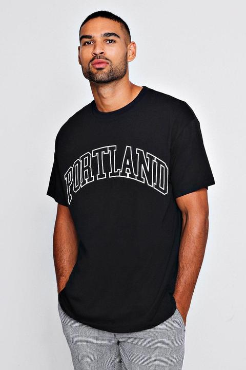 Oversized Front/back Print Portland T-shirt