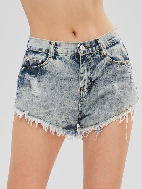 frayed jean shorts