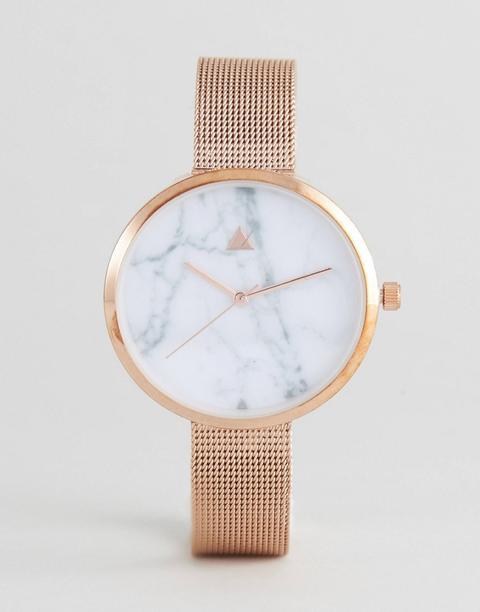 Reloj De Malla Con Esfera Estilo Mármol De Asos Curve