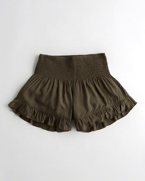 Shorts A Punto Smock Con Ruches