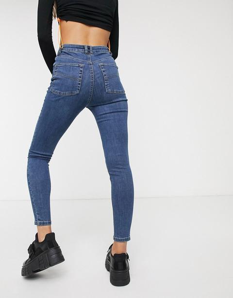 Collusion X001 Skinny Jeans In Mid Wash Blue