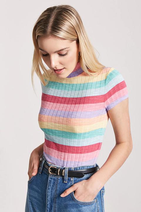 Ribbed Multistripe Top