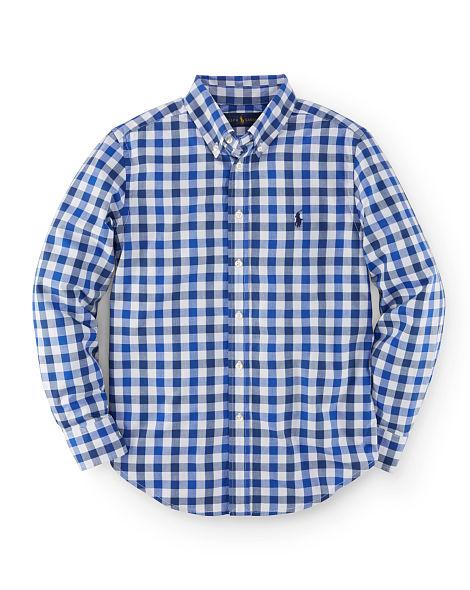 Gingham Cotton Poplin Shirt