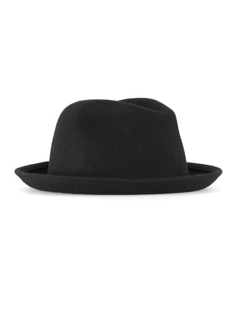 Black Wool Trilby Hat