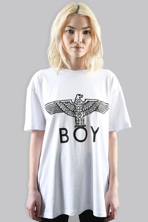 Boy Eagle Tee - White/black