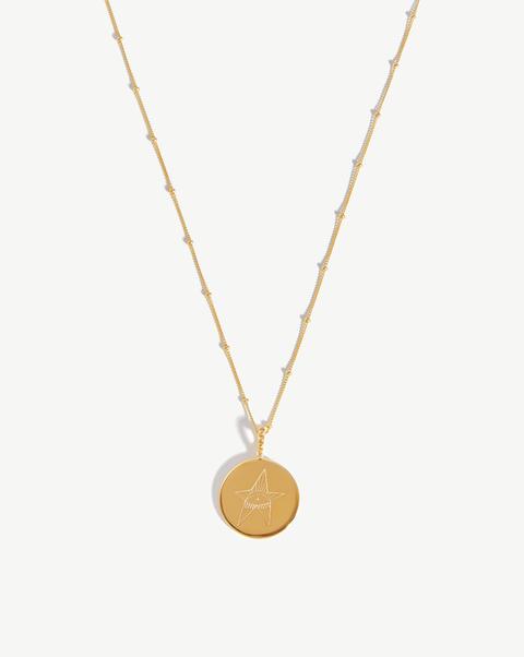 Stargazer Pendant Necklace 18ct Gold Plated Vermeil