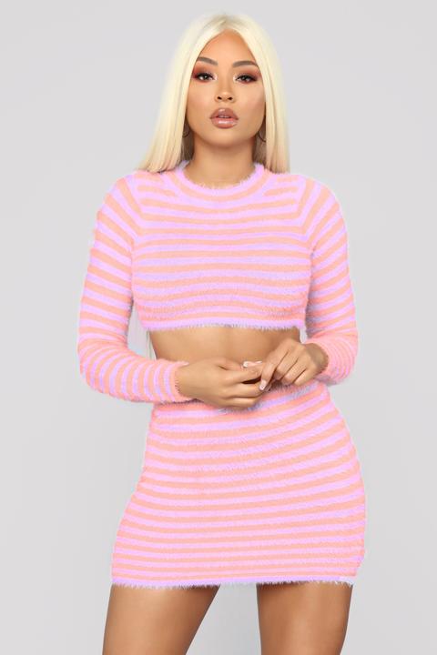 Sher Stripe Set - Pink