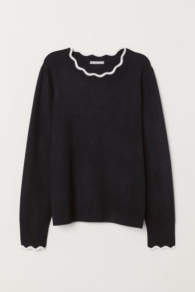 H & M - Pullover In Maglia Fine - Nero