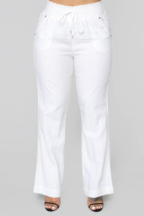 Cool Breeze Flare Pants - White