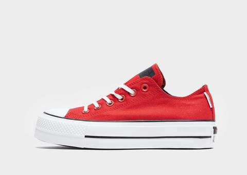 Converse Chuck Taylor All Star Lift Canvas Low Top Para Mujer - Only At Jd, Rojo