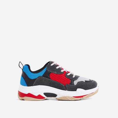 Elijah Chunky Trainer In Red And Blue, Red