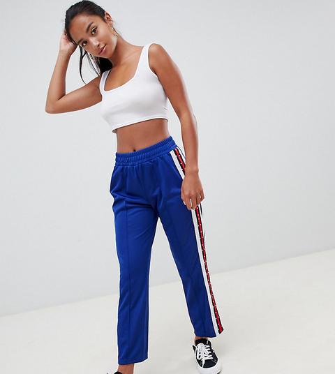 Asos Design Petite - Pantaloni Sportivi Con Fettuccia Laterale Borchiata - Verde