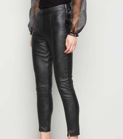 new look leather trousers
