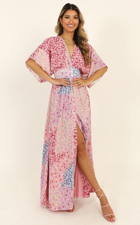 Sitting Pretty Dress In Pink Floral