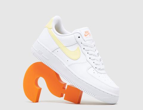 Nike Air Force 1 Women's, White/yellow