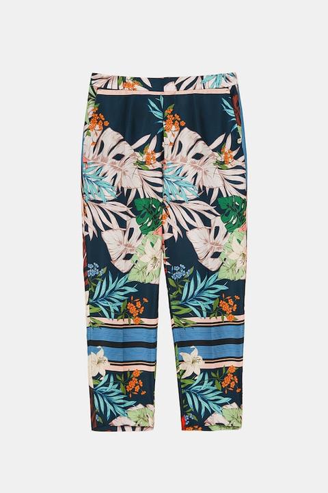 Pantaloni Dritti Stampati