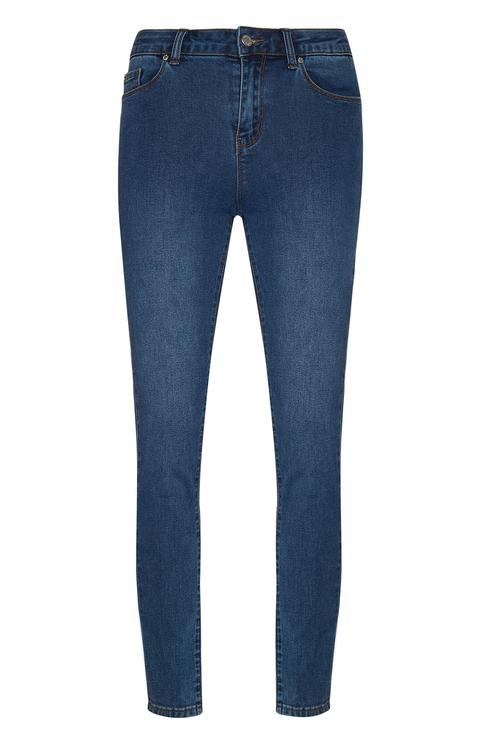 Mid Blue Super Stretch Skinny Jeans