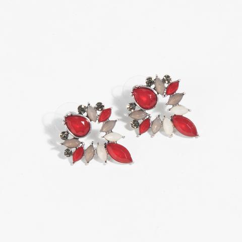 Red Folk Earrings