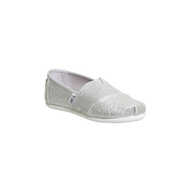 toms silver glitter