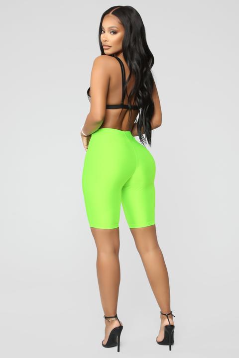 biker shorts green