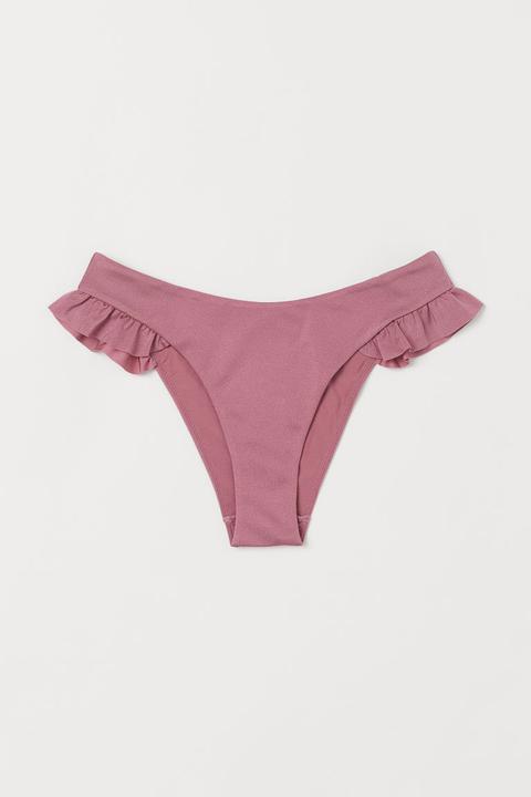 Braga De Bikini Con Volantes - Rosa