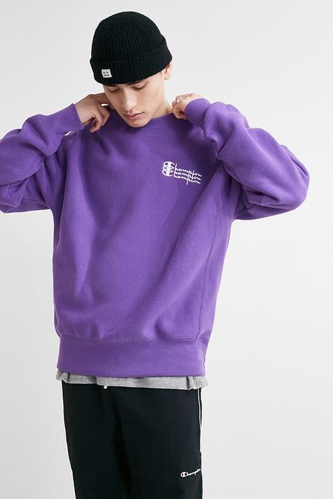 purple champion hoodie urban outfitters