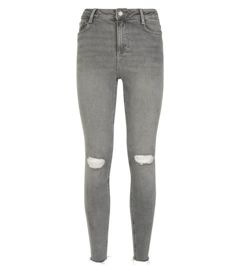 new look grey ripped jeans