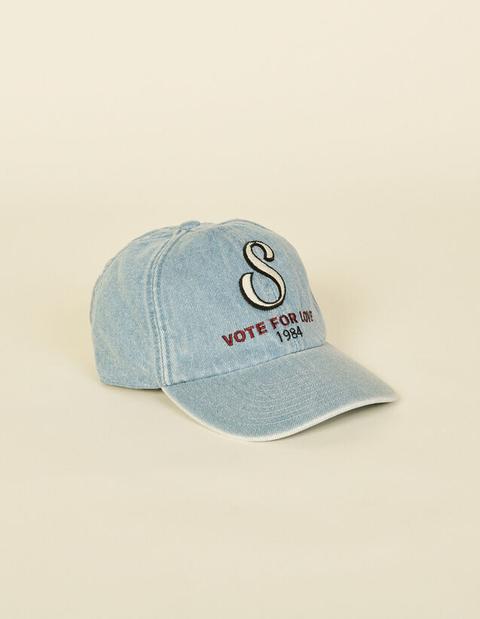 Gorra De Denim Bordada