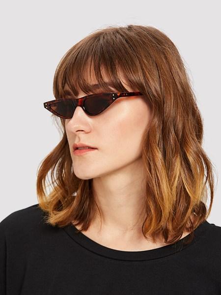 Gafas De Sol De Lentes Planas En Forma De Ojo De Gato