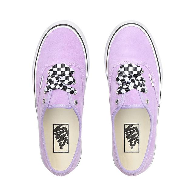 vans ua authentic platform checkerboard lace violet