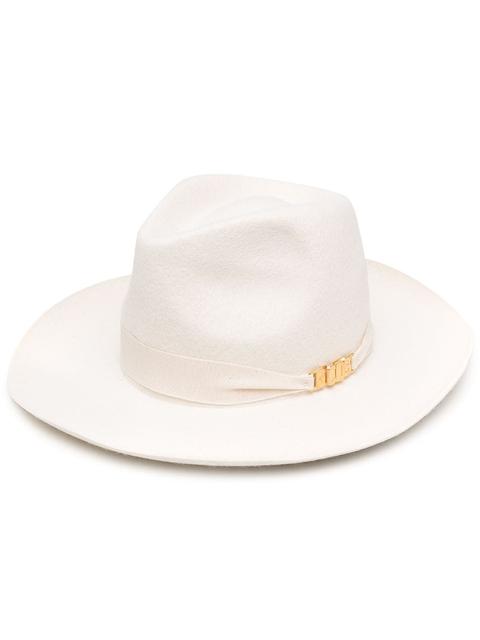 Gcds Sombrero Con Placa Del Logo - Blanco