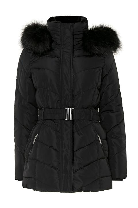 black short padded coat