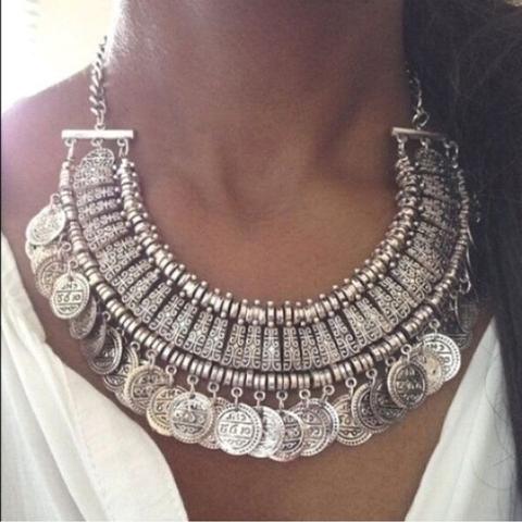 Elora Coin Armor Boho Necklace