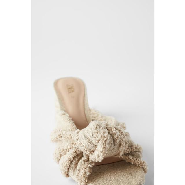 High Heel Mules With Frayed Knot from Zara on 21 Buttons