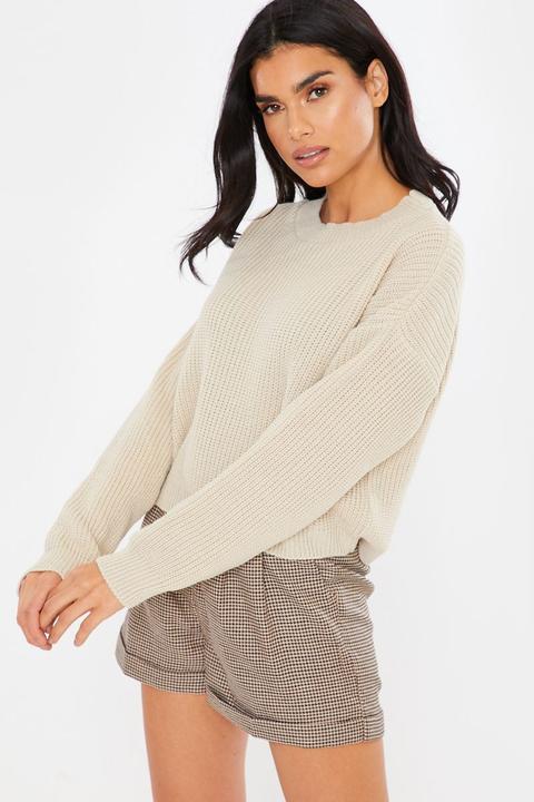 Camel Jumpers - Cream Crew Neck Jumper