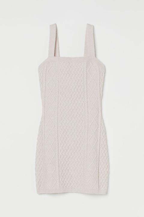 Cable-knit Dress - Beige