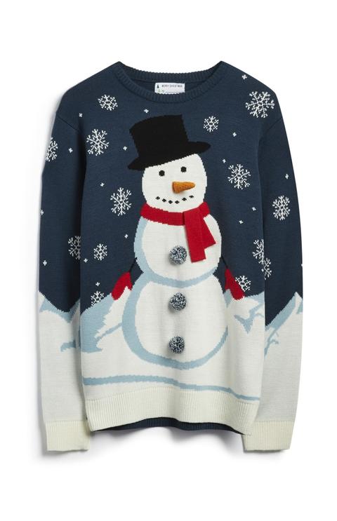 Jersey Navideño Con Muñeco De Nieve