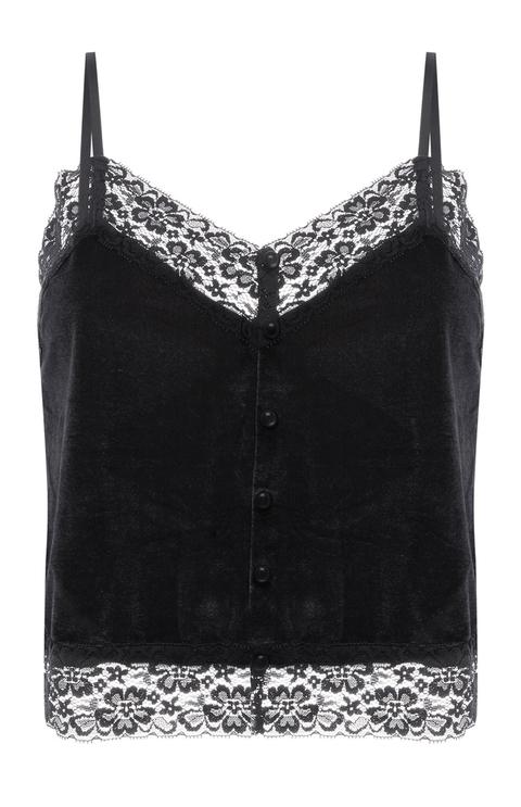 Black Lace Velvet Cami