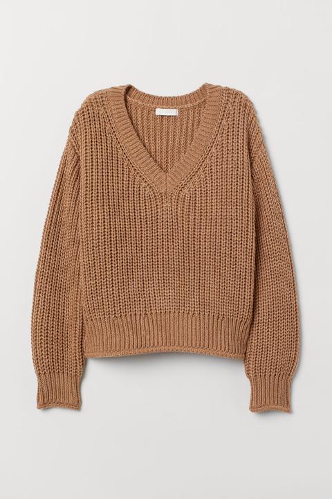 H & M - Pullover In Maglia - Beige